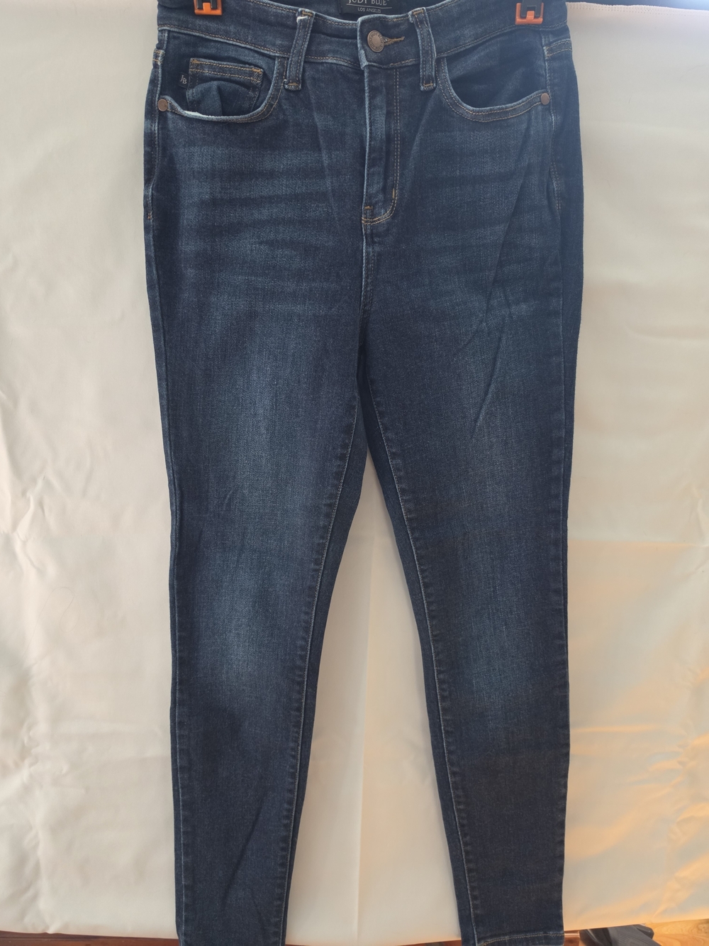 Judy Blue High-Rise Dark Wash Skinny Fit Jeans - Size 28 - Picture 3 of 4